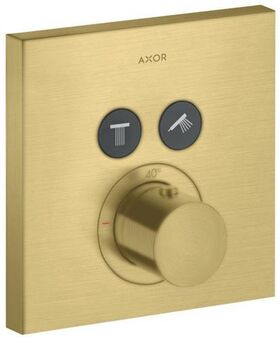 Thermostat SQUARE AXOR SHOWERSOLUTIONS UP für 2 Verbraucher brushed brass