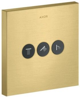 Ventil SQUARE AXOR SHOWERSOLUTIONS UP für 3 Verbraucher brushed brass