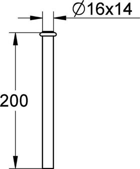 Grohe Spülrohrverlängerung d= 16mm 200mm chr