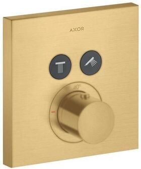 Thermostat SQUARE AXOR SHOWERSOLUTIONS UP für 2 Verbraucher brushed gold optic