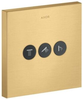 Ventil SQUARE AXOR SHOWERSOLUTIONS UP für 3 Verbraucher brushed gold optic