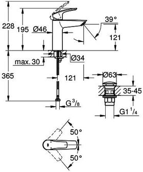 Grohe EH-WTbatt EUROSMART 1/2Zoll M-Size chr