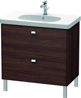 Duravit Waschtischunterbau BRIOSO Griffe chr 693x820x469mm kastanie dunkel