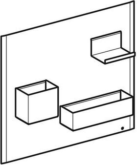 Geberit Magnettafel 449x388x75mm, mit Stauboxen lava matt