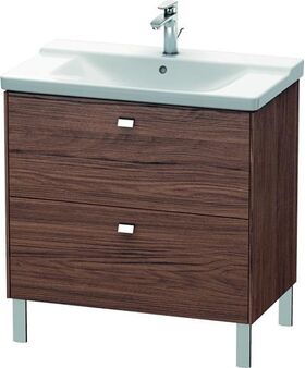 Duravit Waschtischunterbau BRIOSO Griffe chr 691x820x479mm nussbaum dunkel