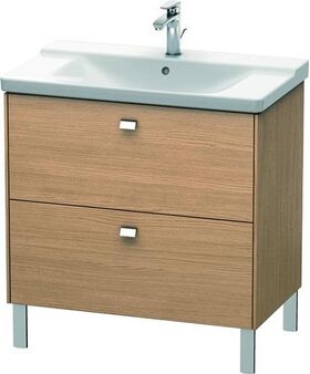 Duravit Waschtischunterbau BRIOSO Griffe chr 691x820x479mm europ. eiche