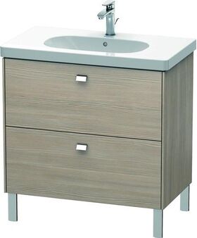 Duravit Waschtischunterbau BRIOSO Griffe chrom 693x820x469mm pine silver