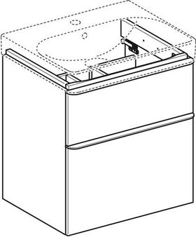 Geberit WT-Unterschrank SMYLE Square 584x617x470mm Lack lava matt