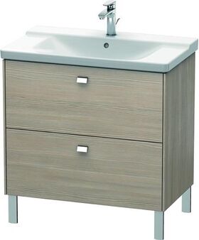 Duravit Waschtischunterbau BRIOSO Griffe chrom 691x820x479mm pine silver