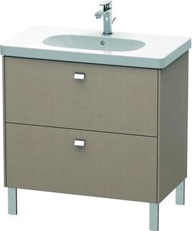 Duravit Waschtischunterbau BRIOSO Griffe chrom 693x820x469mm leinen