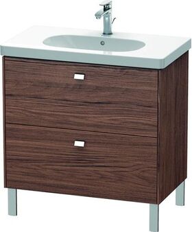 Duravit Waschtischunterbau BRIOSO Griffe chr 693x820x469mm nussbaum dunkel