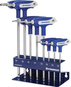 Schraubendrehersatz m.Quergriffen TX10-TX45 Seitenabtrieb m.Bohr.8-tlg.PROMAT