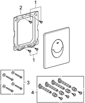 Grohe WC-Betätigung SKATE AIR 156x197mm mattchrom