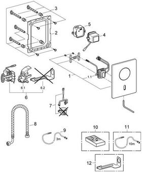 Grohe Infrarot-Elektronik TECTRON RONDO f Urinal 6 V Batt chr