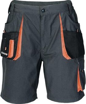 Shorts Gr.50 dunkelgrau/schwarz/orange 270g/m2 65%PES/35%CO 8Taschen