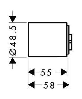 Verlängerungsset AXOR DN 20 f Thermostatmodul Unterputz chrom