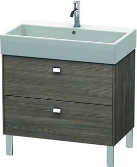 Duravit Waschtischunterbau BRIOSO Griffe chrom 570x784x459mm pine terra