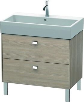 Duravit Waschtischunterbau BRIOSO Griffe chrom 570x784x459mm pine silver