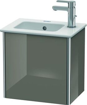 Duravit Waschtischunterbau XSQUARE 400x410x289mm Türansch re fla gr hgl