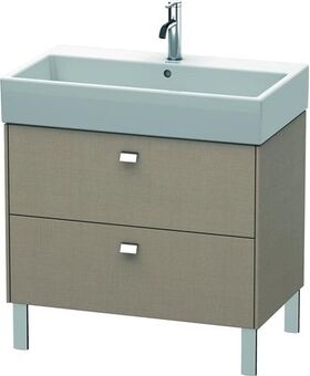 Duravit Waschtischunterbau BRIOSO Griffe chrom 570x784x459mm leinen