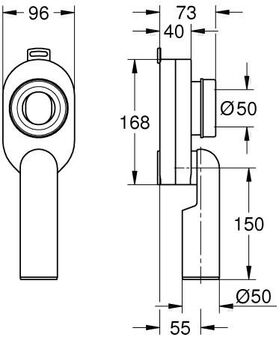 Grohe Urinal-Siphon Abgang senkr