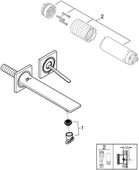 Grohe 2-Loch-Waschtischbatterie ALLURE wa sun gebü