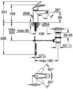 Grohe EH-WTbatt EUROSMART 1/2Zoll S-Size chr