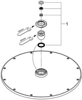 Grohe Kopfbrause RAINSHOWER C 310 d= 310mm chr