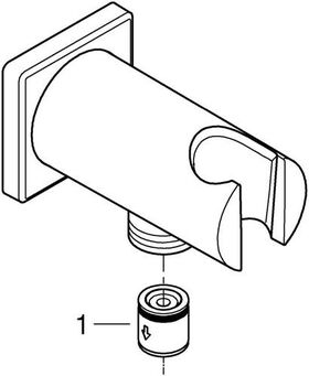 GROHE Wandanschlussbogen Rainshower eckige Rosette chrom