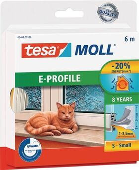 Fenster-/Türmoll tesamoll® 5463 B9mmxH4mmxL6m weiß TESA