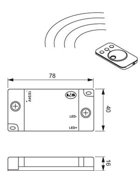 LED-Funkdimmer Startset 12 V (24 V) 36 W (72 W) weiß Startset L&S