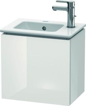 Duravit Waschtischunterbau L-CUBE 294x420x400mm Ans links weiß hochglanz