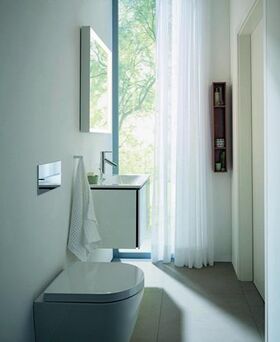 Duravit Möbel-WT ME by Starck compact m ÜL m HLB 630x400mm 1 Hahnloch weiß WG