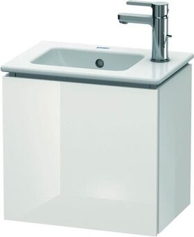 Duravit Waschtischunterbau L-CUBE 294x420x400mm Ans rechts weiß hochglanz