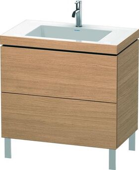 Duravit Waschtischunterbau L-CUBE m WT Vero Air 698x800x480mm 1 HL eur. Ei