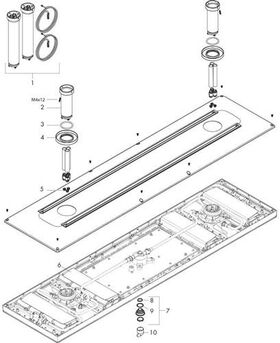 Kopfbrause 1200 AXOR SHOWERHEAVEN 4jet o Beleuchtung stainless steel optic