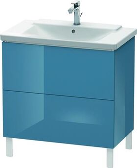 Duravit Waschtischunterbau L-CUBE 820x481x709mm stone blue hochglanz