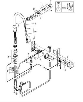 Grohe EH-Spültischbatterie MINTA TOUCH 1/2Zoll elektronisch C-Auslauf su-st