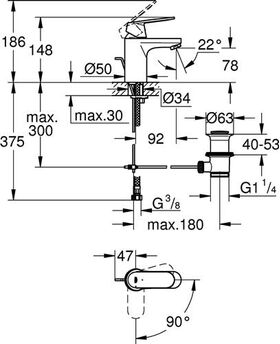 Grohe EH-WTbatt EUROSMART C 1/2Zoll ZAG chr