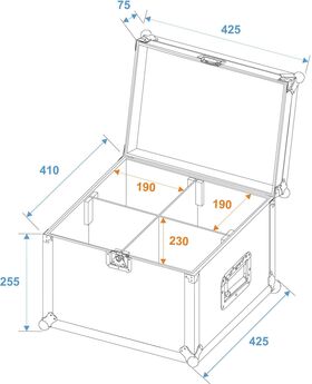 ROADINGER Flightcase 4x TMH-6/7/8/9