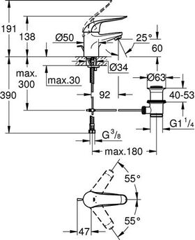 Grohe EH-WTbatt EUROECO SPECIAL 1/2Zoll ZAG chr