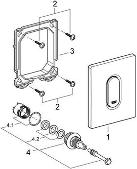 Grohe Betätigungsplatte ARENA C 116x144mm mattchr