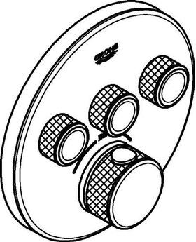 Thermostat GROHTHERM SMARTCONTROL rd 3 ASV mo wh