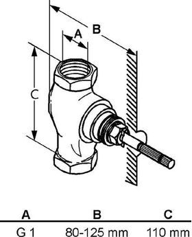 Kludi Unterputzventil Baus. 1 - Vormontage DN 25 G-anschl G 1,