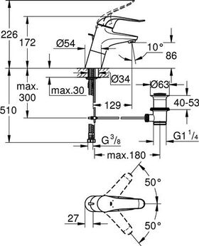 Grohe EH-WTbatt EUROECO SPECIAL 1/2Zoll chr