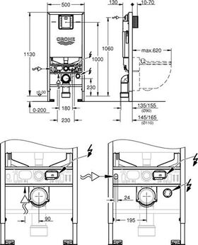 Grohe WC-Element RAPID SLX Spülkasten GDX