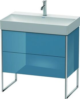 Duravit Waschtischunterbau XSQUARE 731x784x460mm stone blue hochglanz