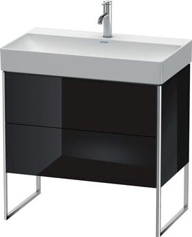 Duravit Waschtischunterbau XSQUARE 731x784x460mm schwarz hochglanz