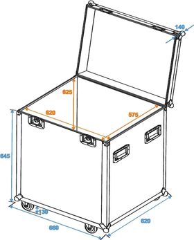 ROADINGER Universal-Tour-Case 60cm mit Rollen Profi