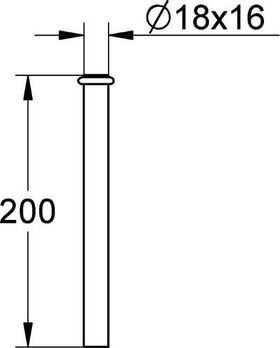 Grohe Urinalspülrohr d= 18mm 200mm chr